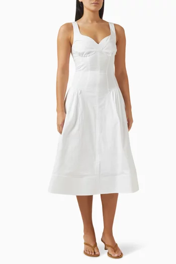 فستان بصدرية بنمط مشد مزيج قطن