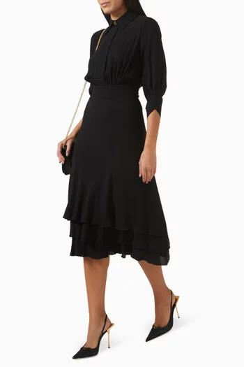 فستان بكشكش جورجيت