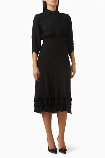 فستان بكشكش جورجيت