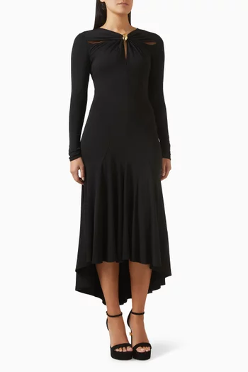 فستان بعقدة ملفوفة في الأمام كريب