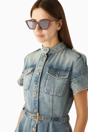 نظارة شمسية بتصميم عين القطة أسيتات معاد تدويره