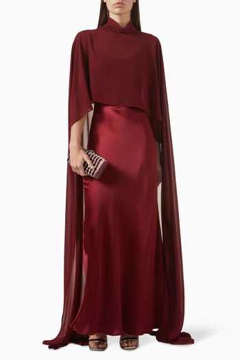 Almeria Cape Maxi Dress