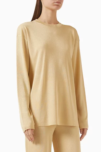 بلوزة سادين منسوجة