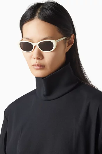 نظارة شمسية إس إل 822-004 بإطار بتصميم عين القطة أسيتات