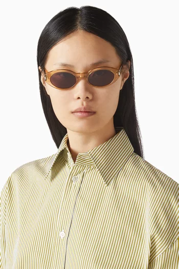 نظارة شمسية إس ال 567-007 بإطار بيضاوي أسيتات