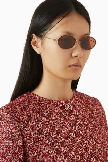 Oval Sunglasses in Metal