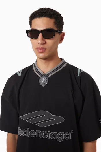 نظارة شمسية بإطار مستطيل أسيتات