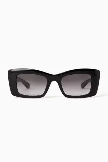 Rectangular Sunglasses in Recycled Acetate