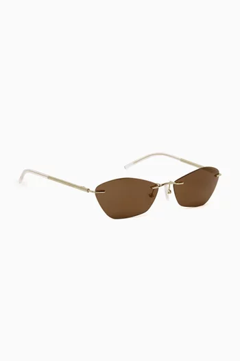 Irregular Sunglasses in Metal