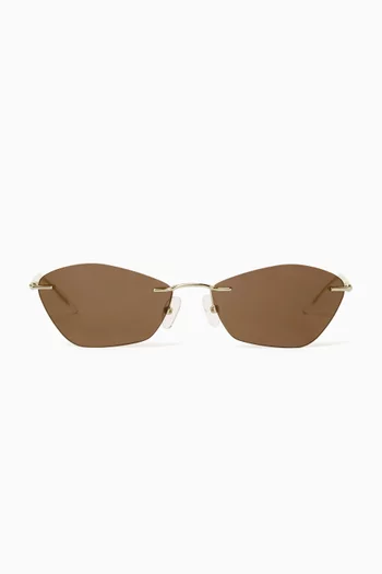 Irregular Sunglasses in Metal