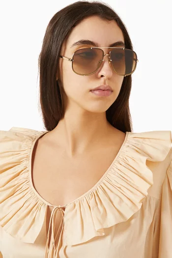 Aviator Sunglasses in Metal