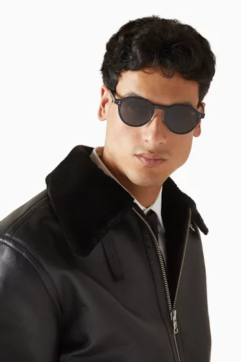 Round Sunglasses in Acetate