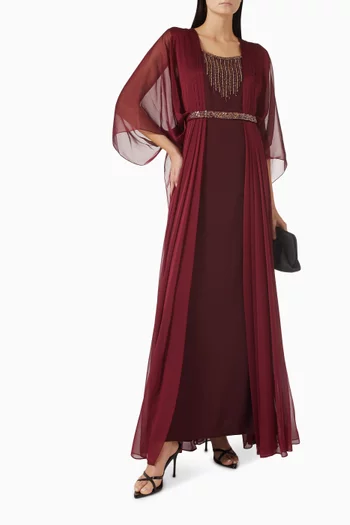 Burgaya Belted Maxi Dress