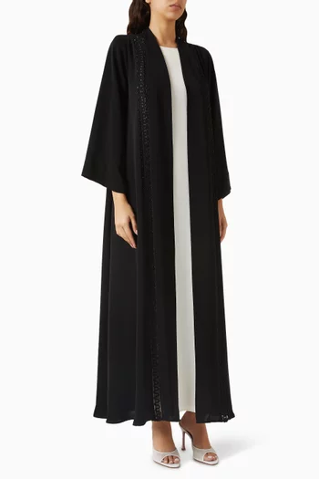 Bead-embroidered Abaya Set
