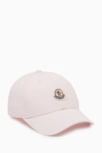 Logo Baseball Cap in Cotton Gabardine