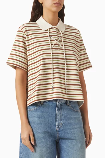 Striped Polo Shirt in Cotton
