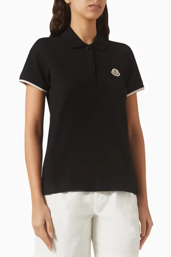Logo Polo Shirt in Cotton Piquet