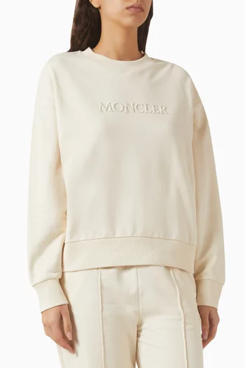 Embroidered Logo Sweatshirt in Cotton