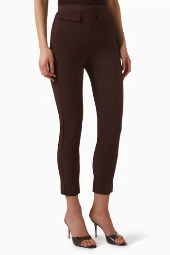 Double-layer Pants in Stretch-crepe