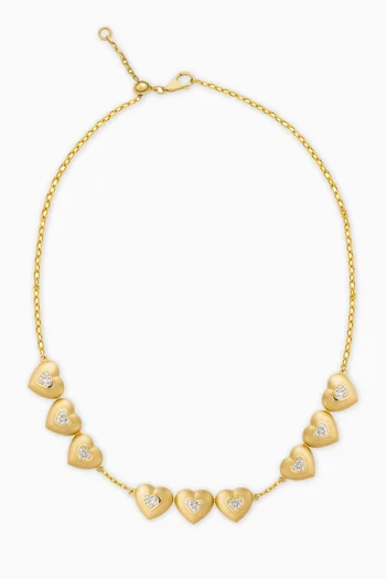Roma Heart Diamond Necklace in 18kt Gold