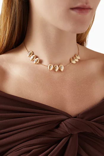 Roma Pear Diamond Necklace in 18kt Gold