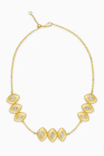 Roma Pear Diamond Necklace in 18kt Gold