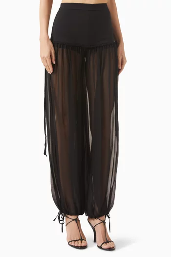 Hybrid Sheer Harem Pants