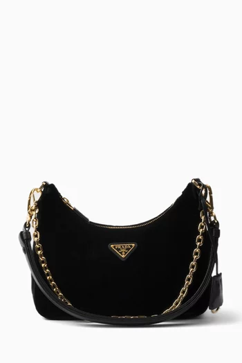 Mini Re-Edition Hobo Bag in Velvet