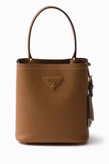 Mini Panier Top-handle Bag in Saffiano Leather