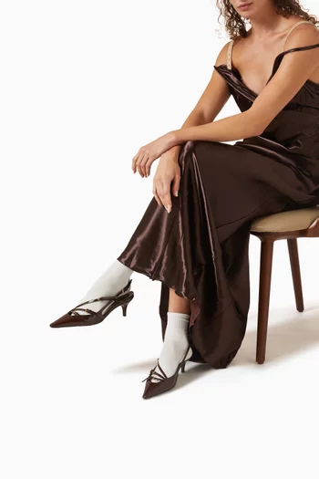 Slingback 55 Pumps in Leather