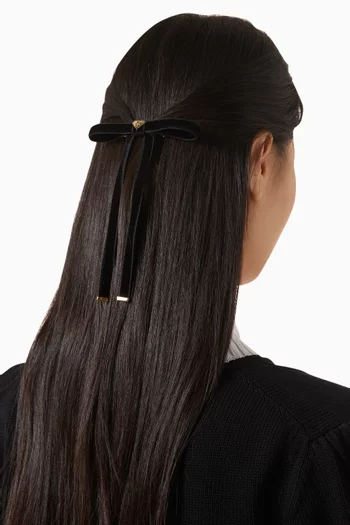 مشبك شعر بتصميم عقدة مخمل