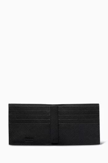 Logo Wallet in Saffiano Leather