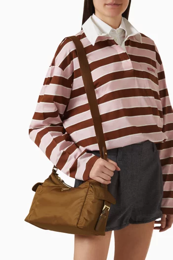 Large Explore Bag in Re-Nylon and Leather