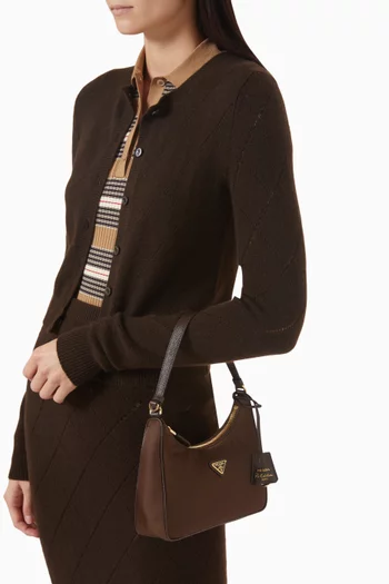 Mini Re-Edition Hobo Bag in Re-Nylon