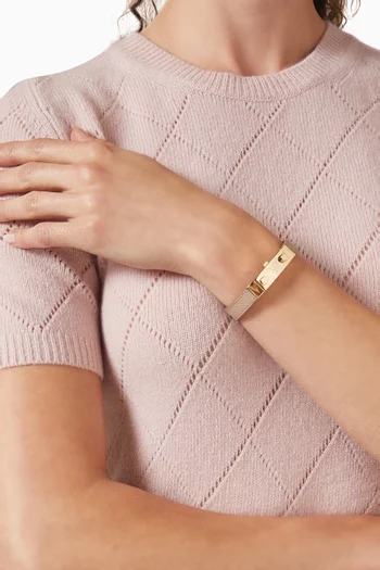 Logo Bracelet in Saffiano Leather