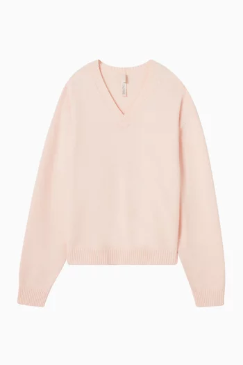 Sweater Knit Pullover V-neck