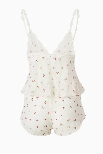 Stretch Lace Triangle Cami & Shorts Set