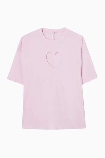 Worn In Jersey Oversized Heart T-shirt