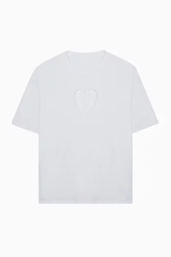 Worn In Jersey Oversized Heart T-shirt