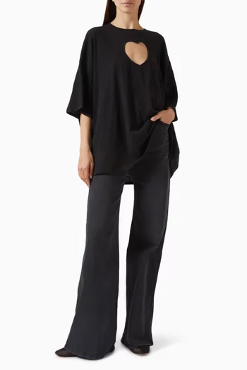 Worn In Jersey Oversized Heart T-shirt
