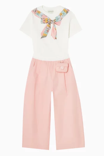 Bow-print T-shirt in Jersey