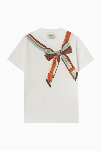 Logo Bow Print T-shirt in Cotton