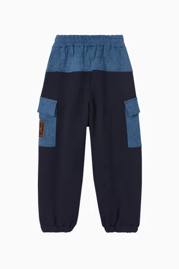 بنطال رياضي مطرز بشعار حرفي FF‏