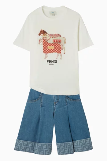 Horse Logo T-shirt in Cotton