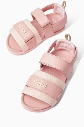 صندل بشريط فيلكرو جلد