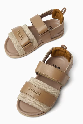 صندل بشريط فيلكرو جلد