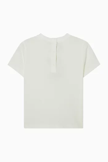 تي شيرت بتطريز كلب قطن