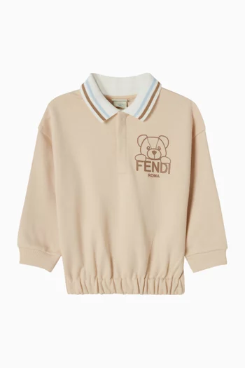 Teddy Logo Polo Sweatshirt