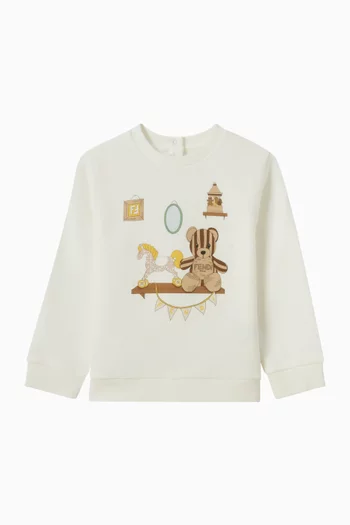 سويت شيرت مزين بنقشة