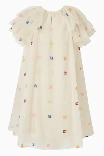 فستان مطرز بشعار FF 